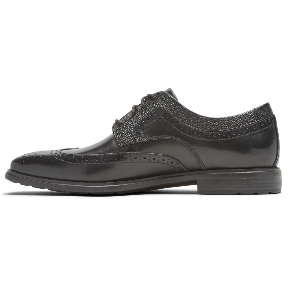 Rockport Dress Shoes For Mens Black - Dres Sports Business 2 Wingtip - JA5216703